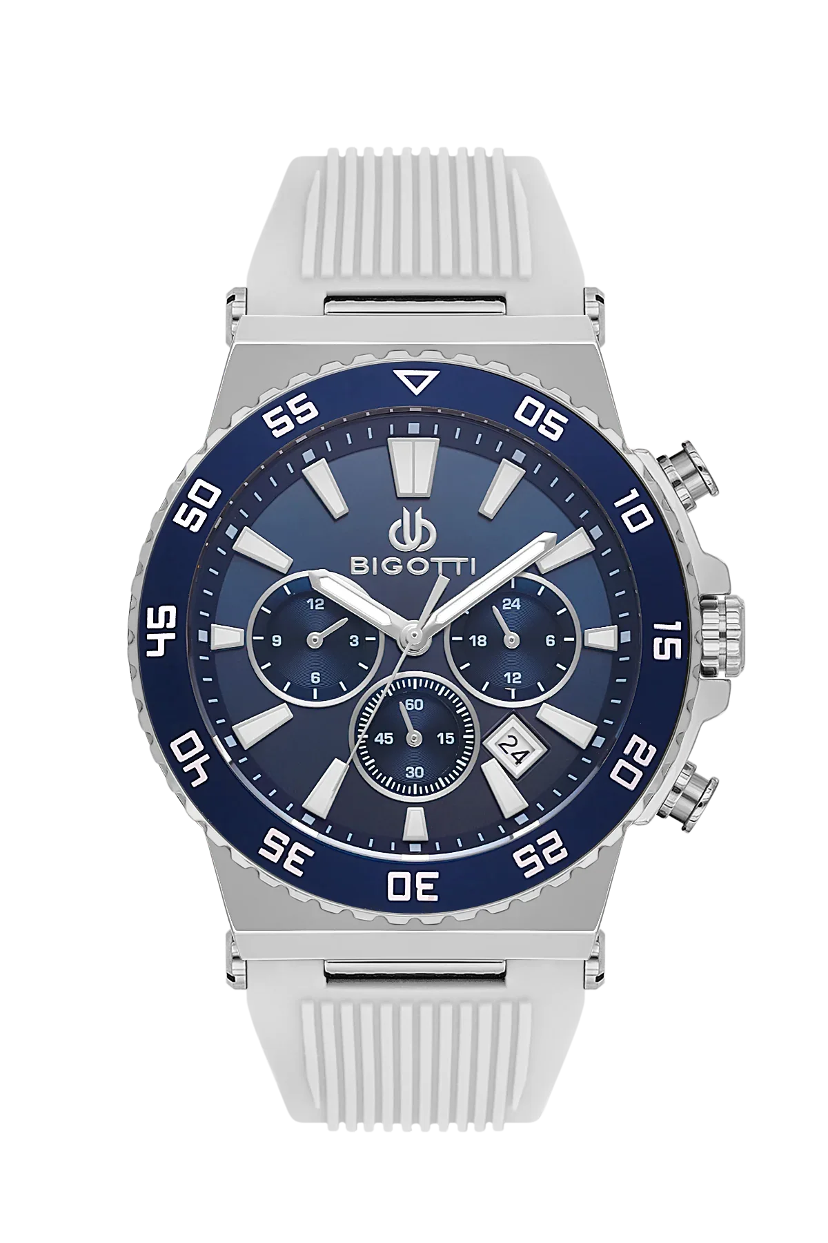 Bigotti Raffinato White Silicone Band Watch for Men BG.1.10668-2 - Daniel Klein Saudi Arabia