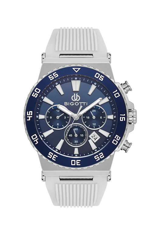 Bigotti Raffinato White Silicone Band Watch for Men BG.1.10668-2 - Daniel Klein Saudi Arabia