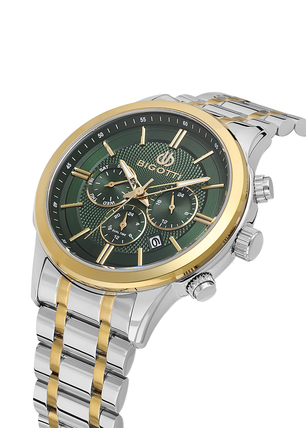 Bigotti Quotidiano Silver and Gold Stainless Steel Watch for Men BG.1.10670-4 - Daniel Klein Saudi Arabia