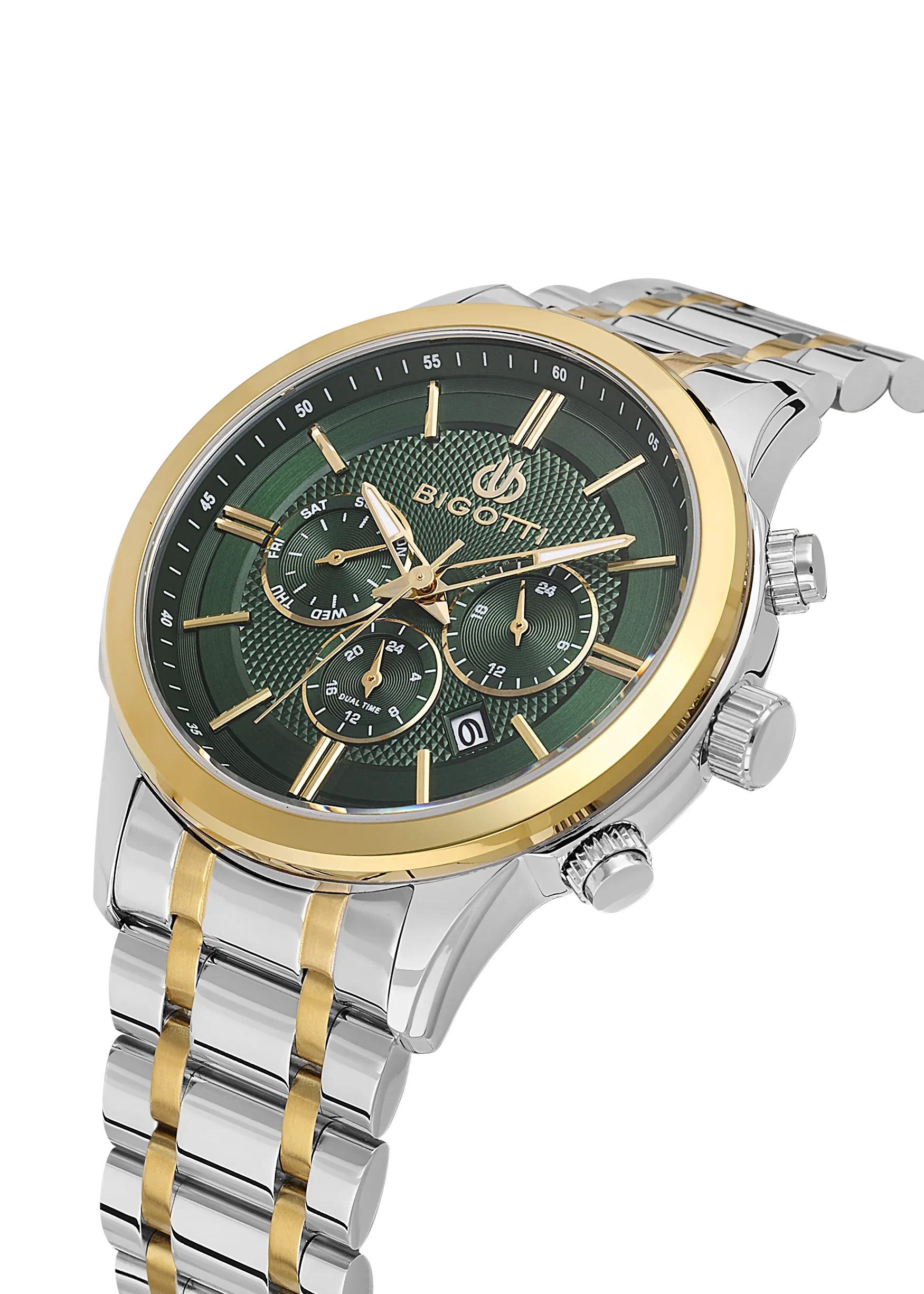 Bigotti Quotidiano Silver and Gold Stainless Steel Watch for Men BG.1.10670-4 - Daniel Klein Saudi Arabia