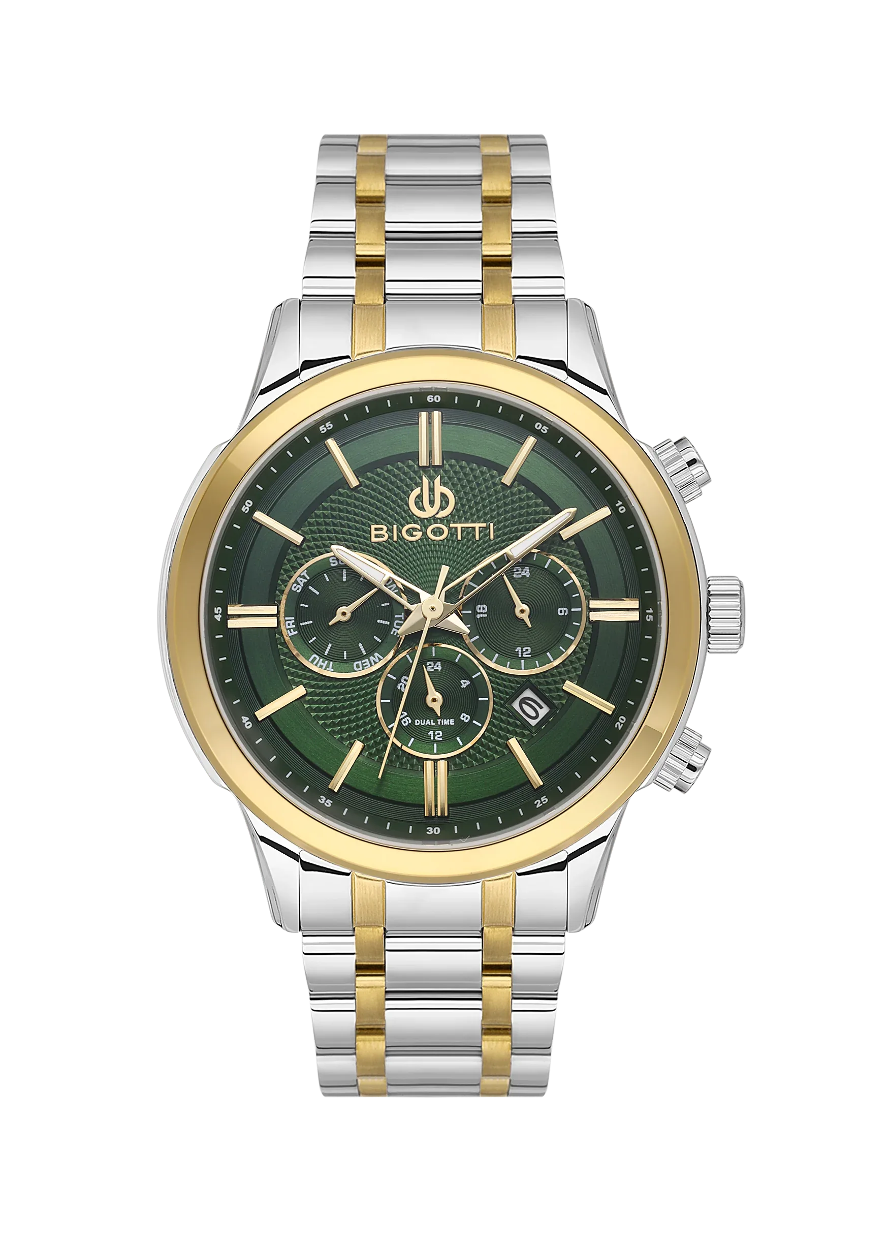 Bigotti Quotidiano Silver and Gold Stainless Steel Watch for Men BG.1.10670-4 - Daniel Klein Saudi Arabia