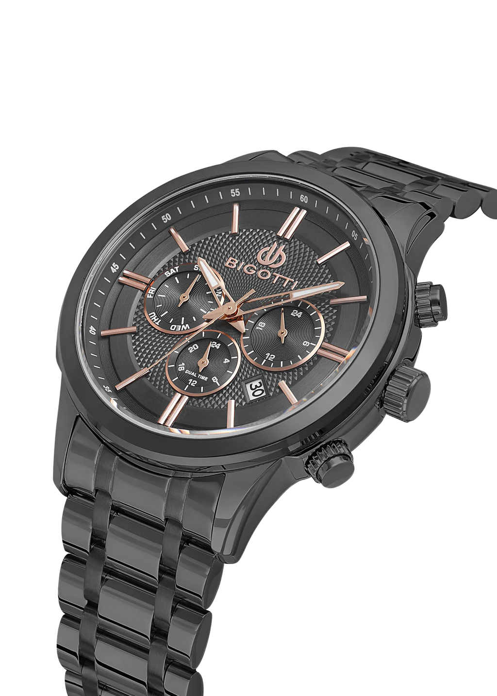 Bigotti Quotidiano Black Stainless Steel Watch for Men BG.1.10670-5 - Daniel Klein Saudi Arabia