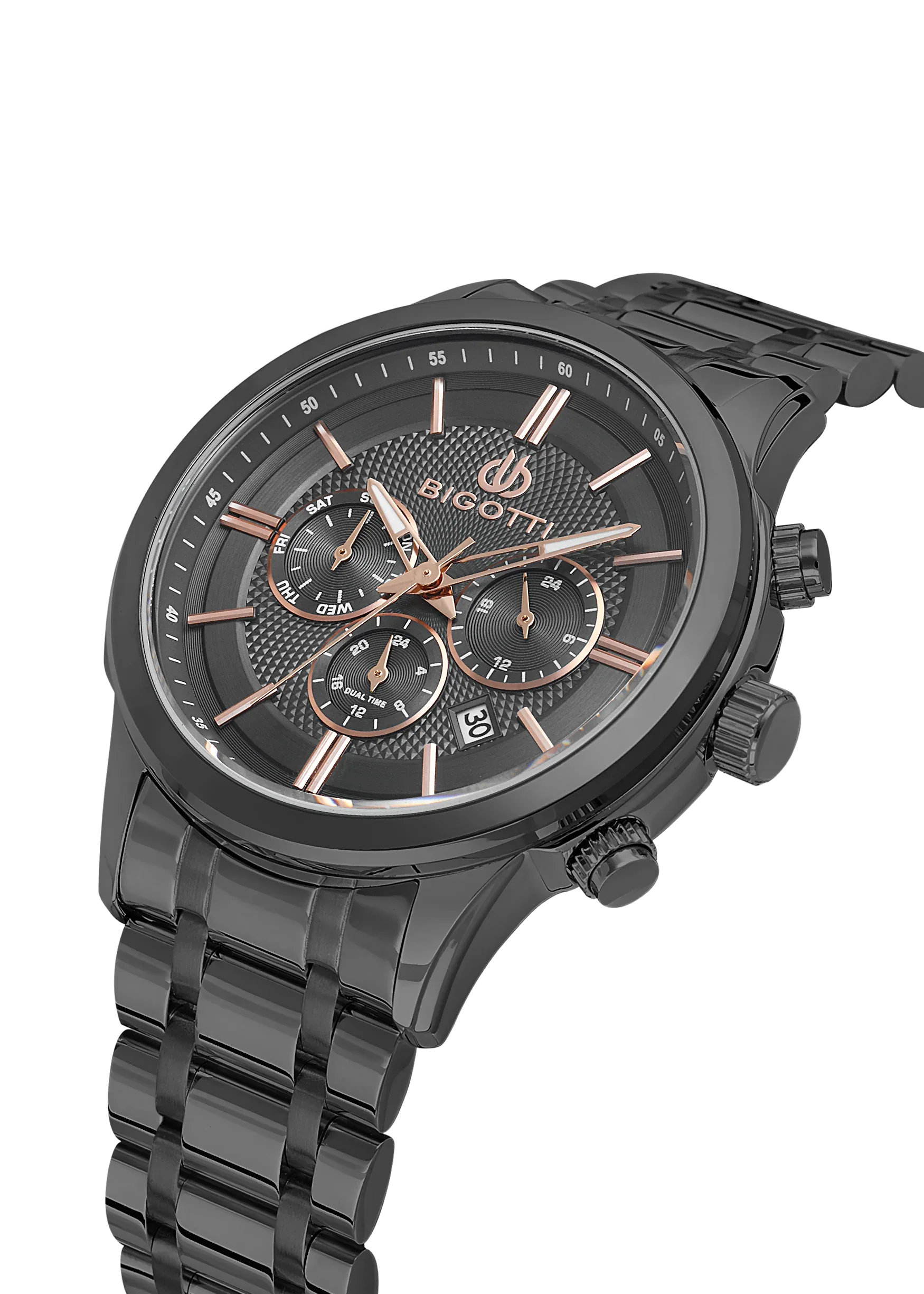 Bigotti Quotidiano Black Stainless Steel Watch for Men BG.1.10670-5 - Daniel Klein Saudi Arabia