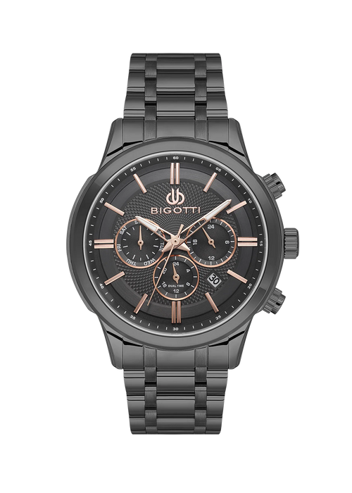 Bigotti Quotidiano Black Stainless Steel Watch for Men BG.1.10670-5 - Daniel Klein Saudi Arabia