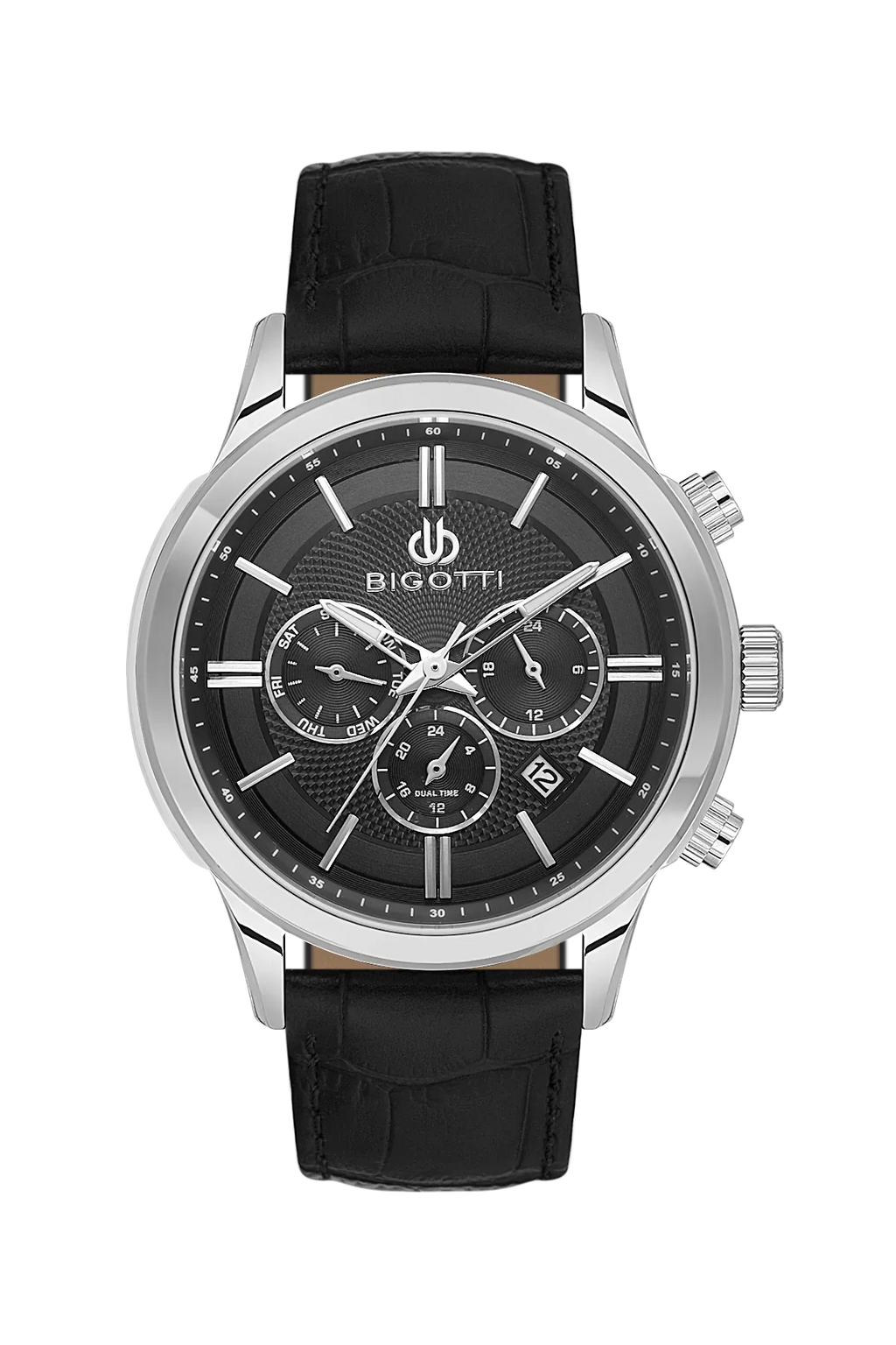 Bigotti Quotidiano Black Genuine Leather Watch for Men BG.1.10671-1 - Daniel Klein Saudi Arabia