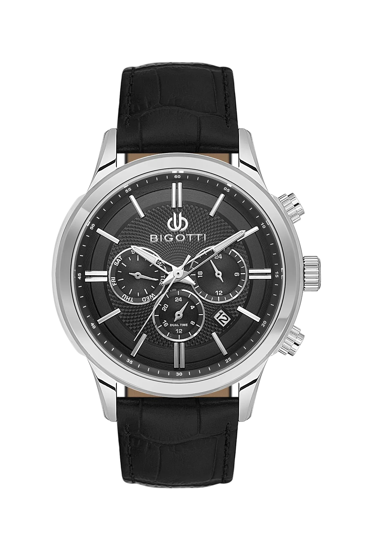 Bigotti Quotidiano Black Genuine Leather Watch for Men BG.1.10671-1 - Daniel Klein Saudi Arabia
