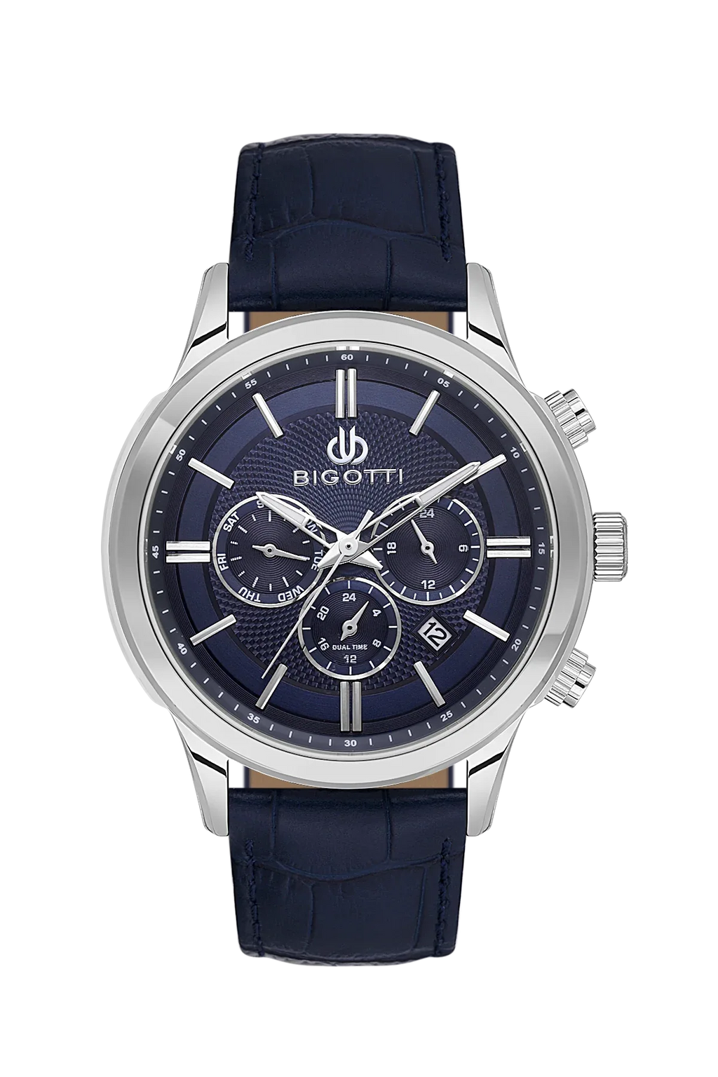 Bigotti Quotidiano Dark Blue Genuine Leather Watch for Men BG.1.10671-2 - Daniel Klein Saudi Arabia