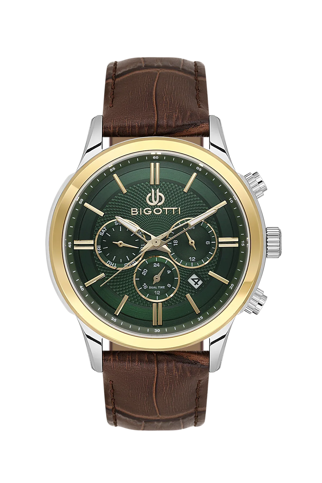 Bigotti Quotidiano Dark Brown Genuine Leather Watch for Men BG.1.10671-4 - Daniel Klein Saudi Arabia
