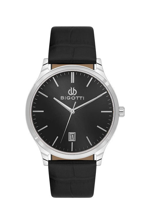 Bigotti Quotidiano Black Genuine Leather Watch for Men BG.1.10672-2 - Daniel Klein Saudi Arabia