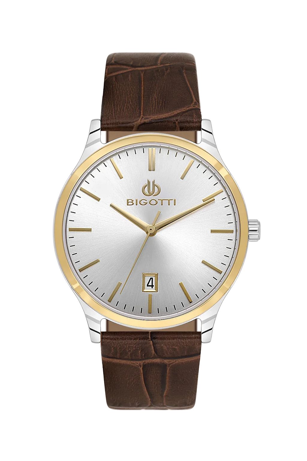 Bigotti Quotidiano Dark Brown Genuine Leather Watch for Men BG.1.10672-4 - Daniel Klein Saudi Arabia