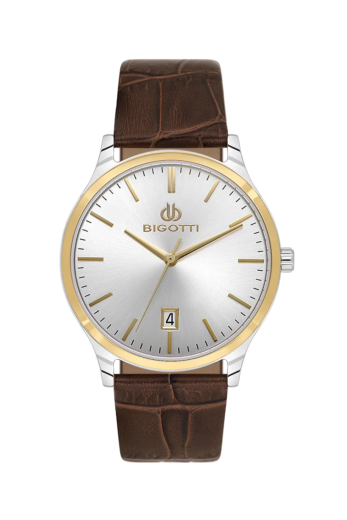 Bigotti Quotidiano Dark Brown Genuine Leather Watch for Men BG.1.10672-4 - Daniel Klein Saudi Arabia