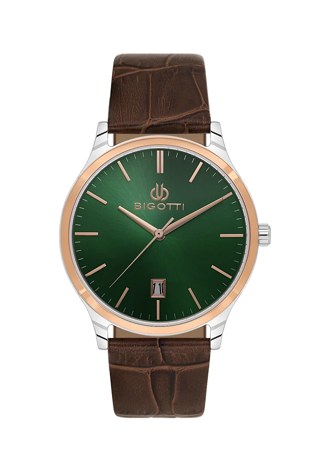 Bigotti Quotidiano Dark Brown Genuine Leather Watch for Men BG.1.10672-5 - Daniel Klein Saudi Arabia