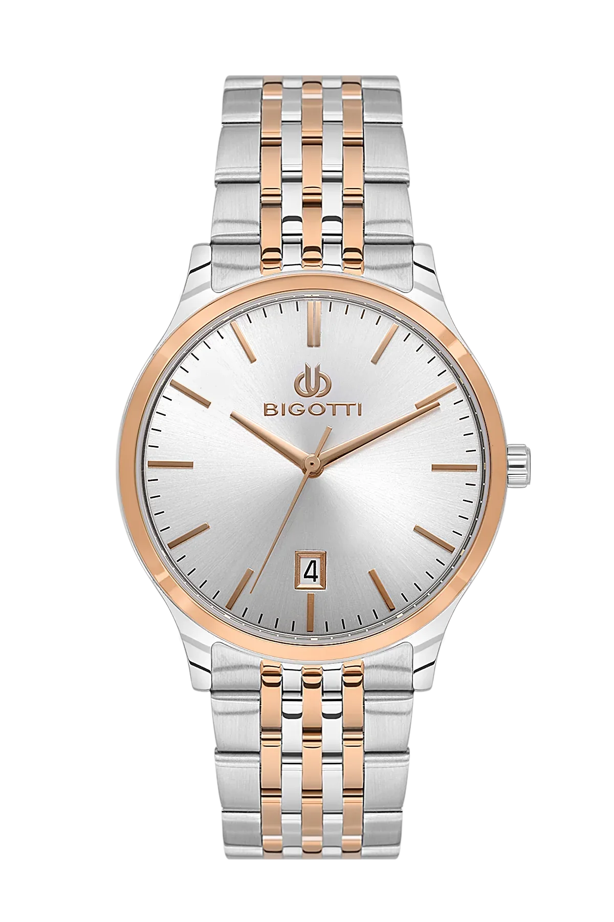 Bigotti Quotidiano Silver and Rose Gold Stainless Steel Watch for Men BG.1.10673-5 - Daniel Klein Saudi Arabia