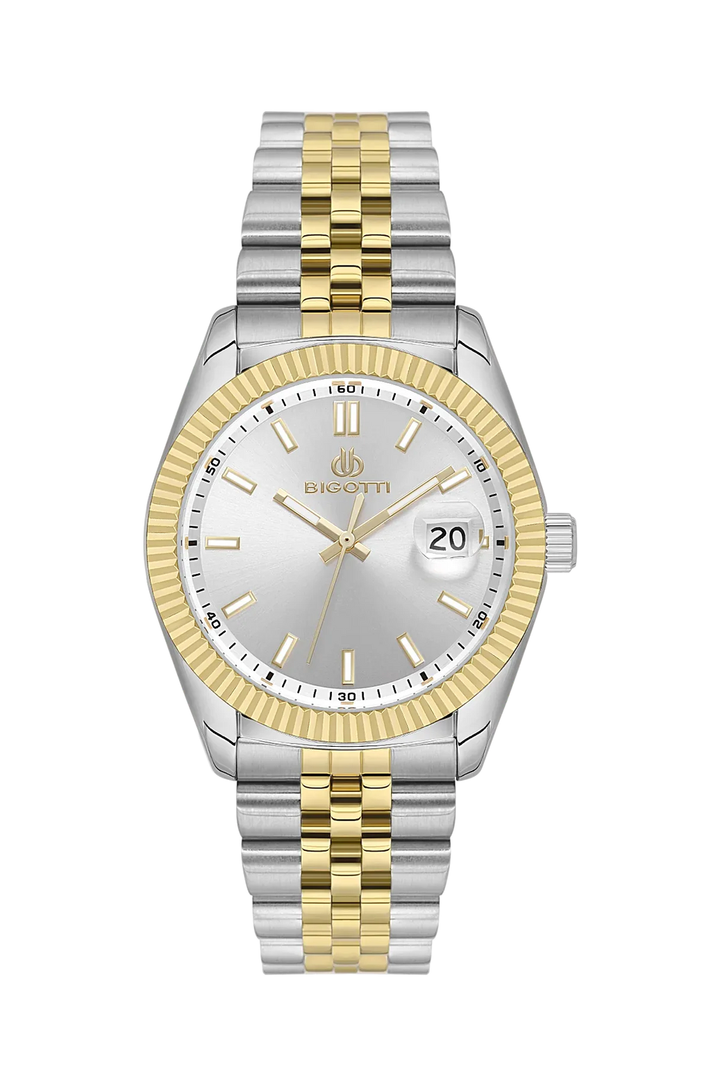 Bigotti Quotidiano Silver and Gold Stainless Steel Watch for Men BG.1.10676-4 - Daniel Klein Saudi Arabia