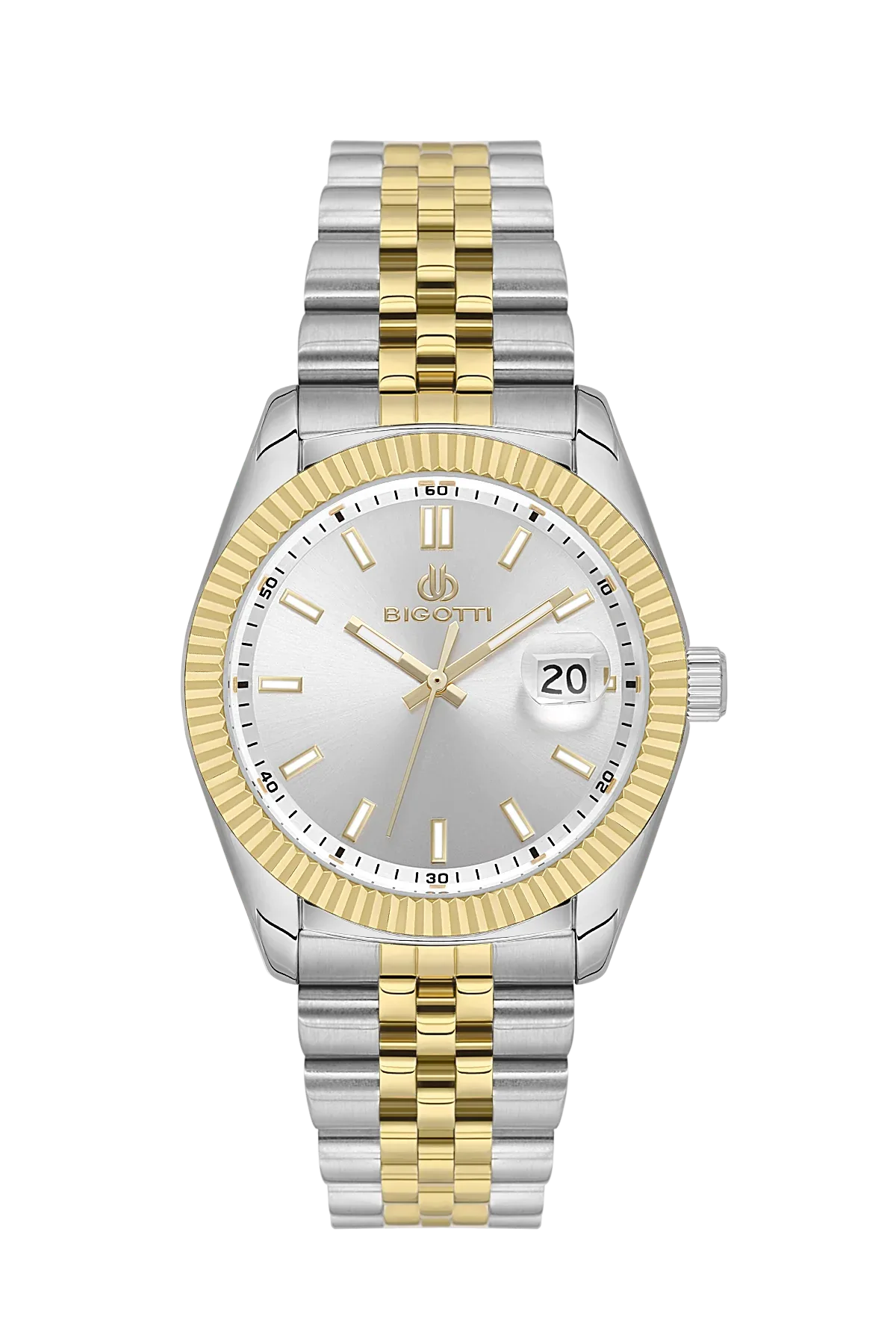Bigotti Quotidiano Silver and Gold Stainless Steel Watch for Men BG.1.10676-4 - Daniel Klein Saudi Arabia