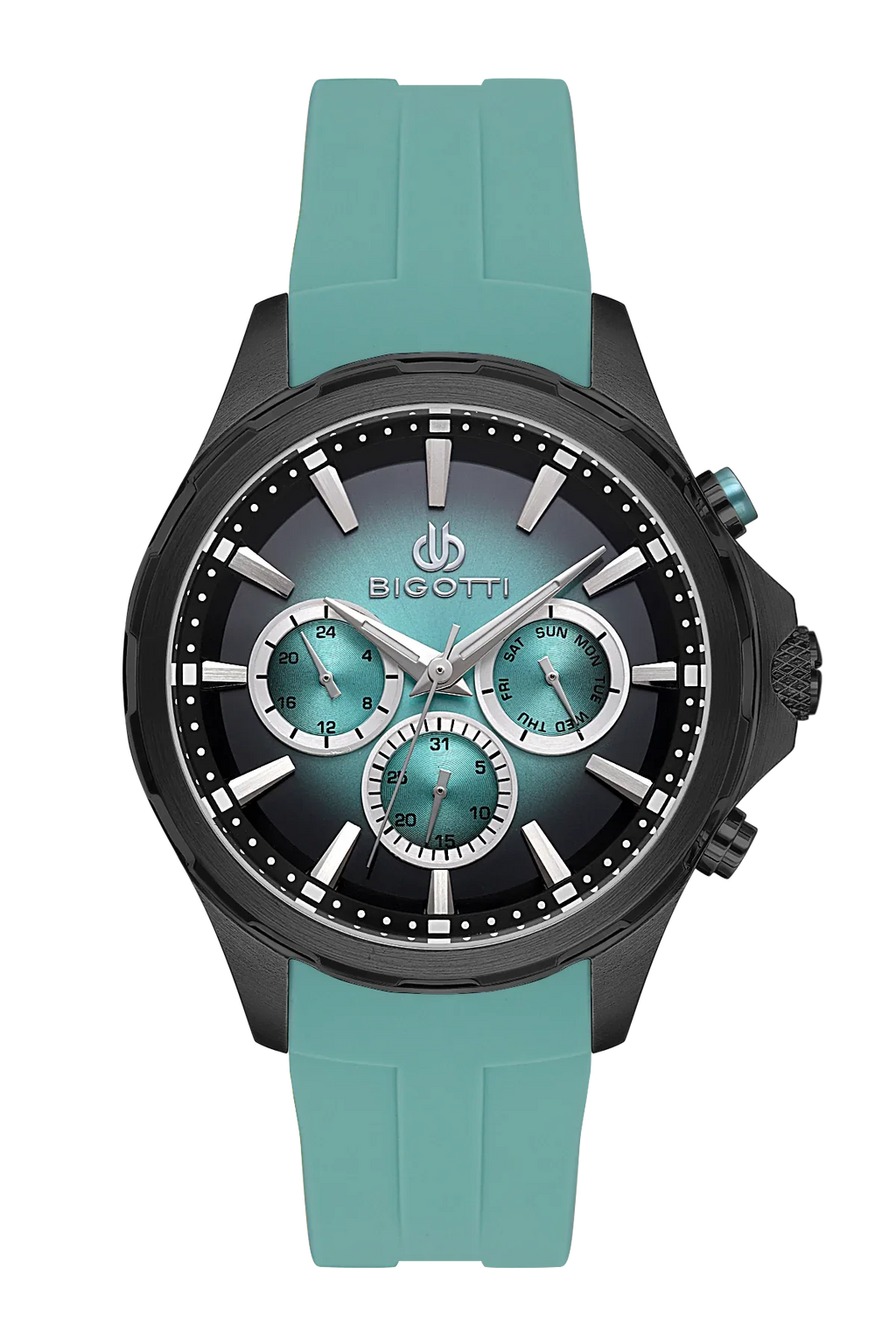 Bigotti Raffinato Blue Silicone Band Watch for Men BG.1.10679-6 - Daniel Klein Saudi Arabia