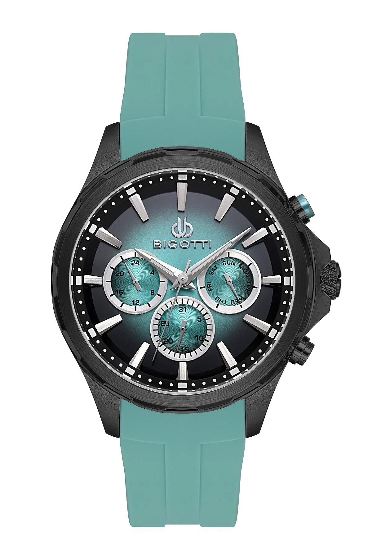 Bigotti Raffinato Blue Silicone Band Watch for Men BG.1.10679-6 - Daniel Klein Saudi Arabia