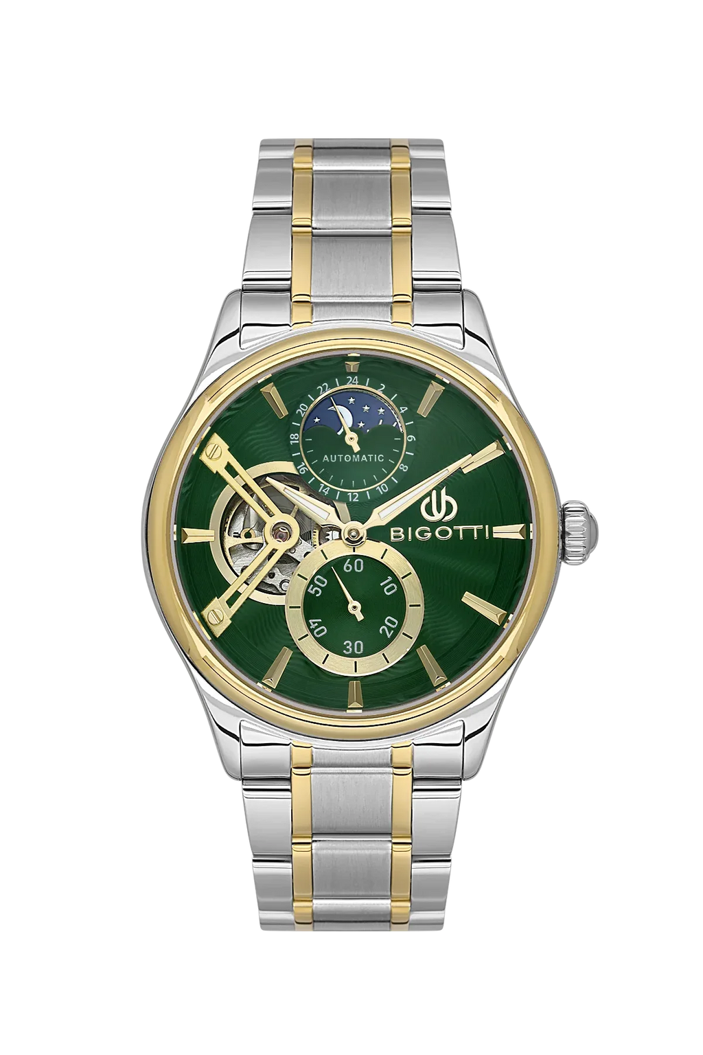 Bigotti Raffinato Silver and Gold Stainless Steel Watch for Men BG.1.10683-4