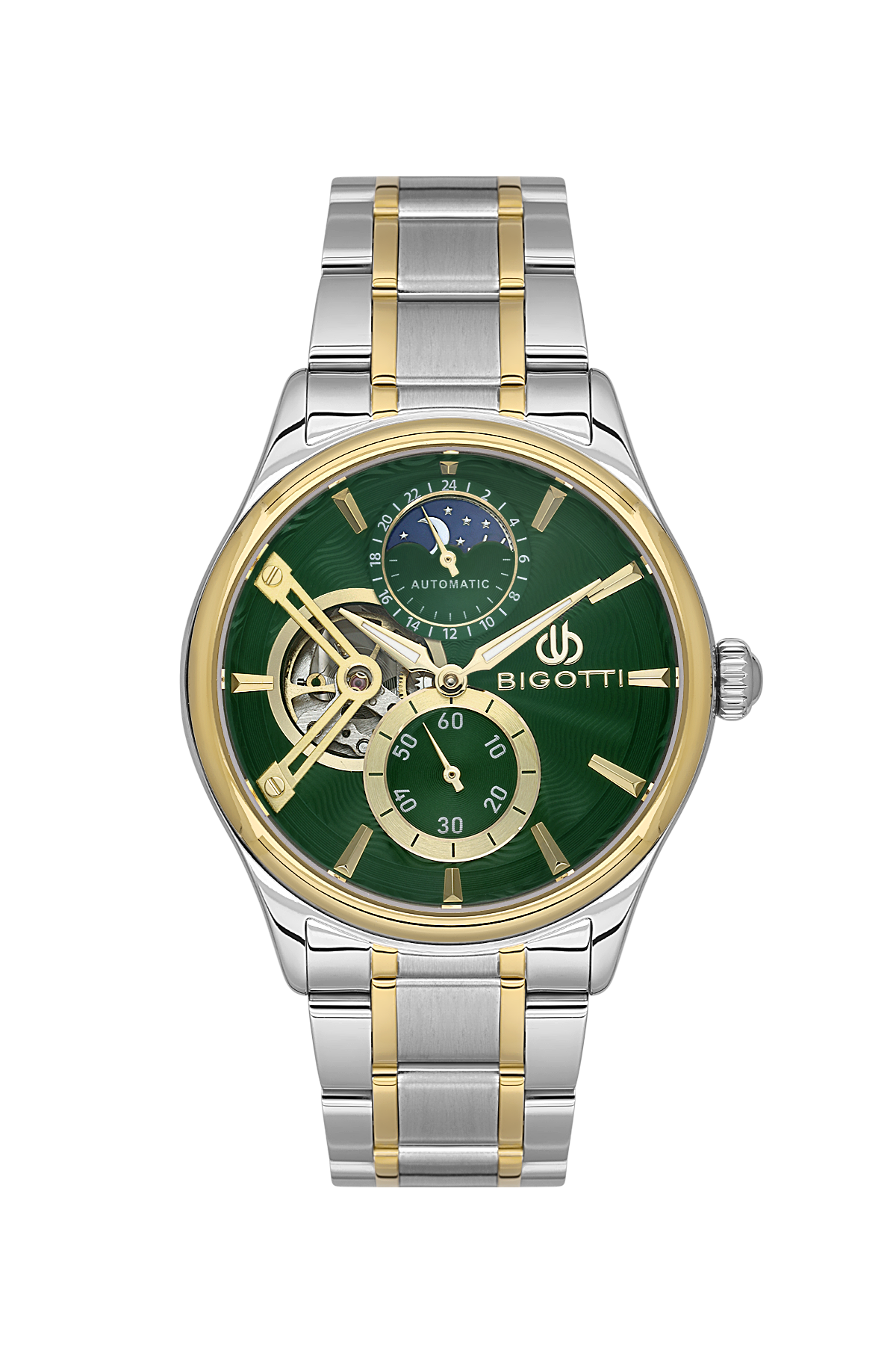 Bigotti Raffinato Silver and Gold Stainless Steel Watch for Men BG.1.10683-4