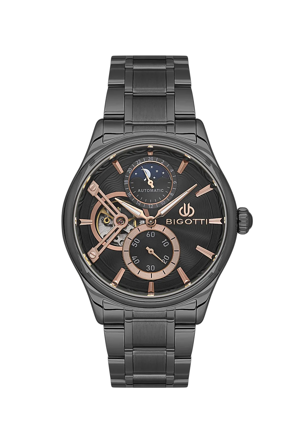 Bigotti Raffinato Black Stainless Steel Watch for Men BG.1.10683-6 - Daniel Klein Saudi Arabia