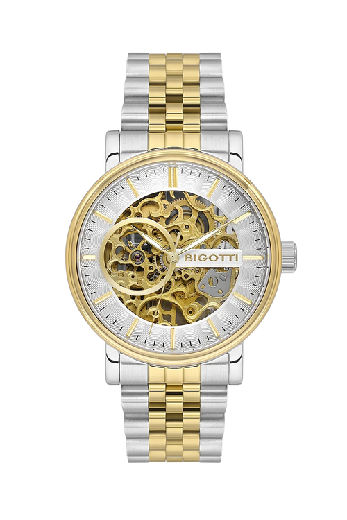 Bigotti Raffinato Silver and Gold Stainless Steel Watch for Men BG.1.10684-4 - Daniel Klein Saudi Arabia