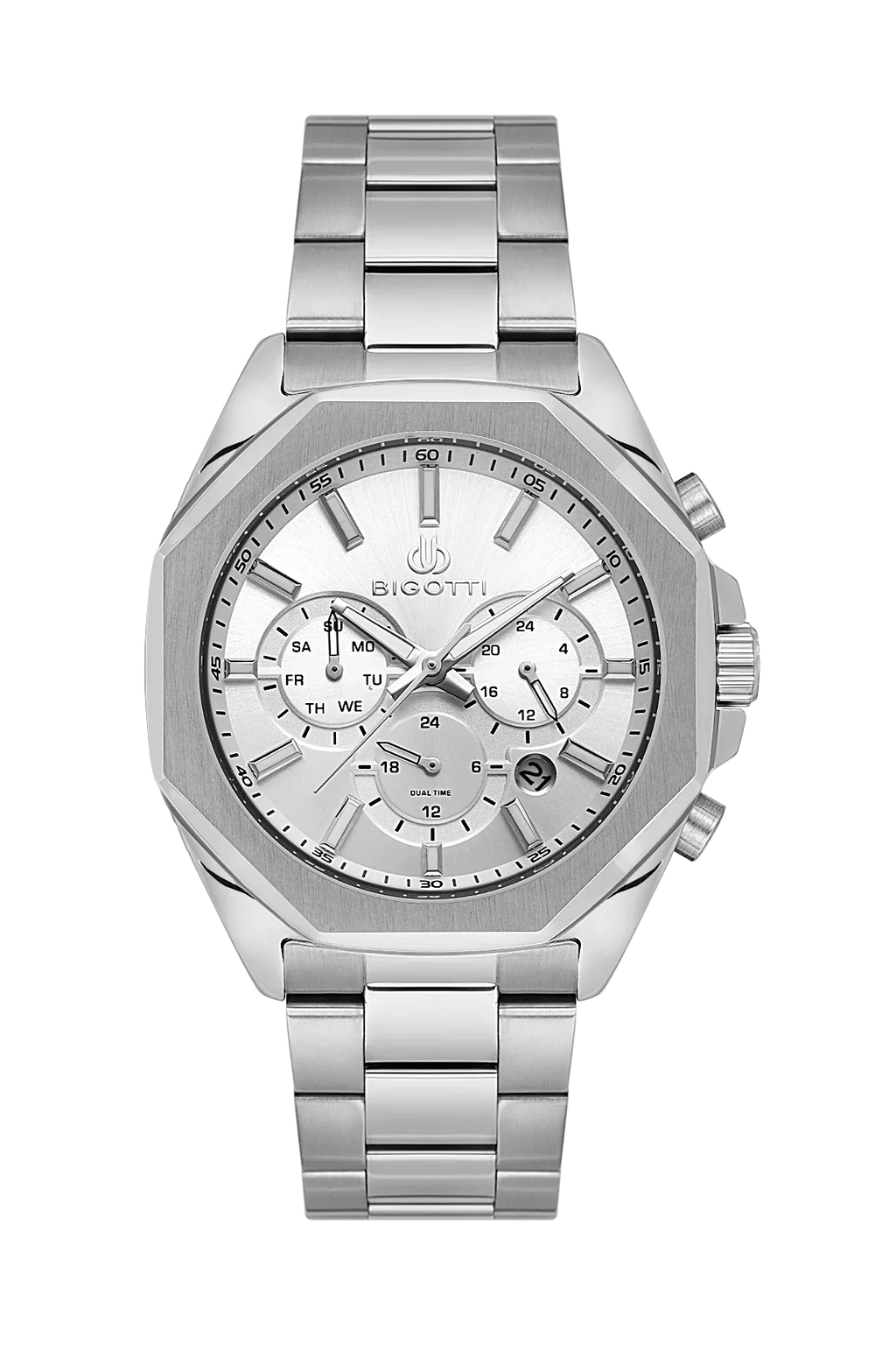 Bigotti Raffinato Silver Stainless Steel Watch for Men BG.1.10687-1 - Daniel Klein Saudi Arabia