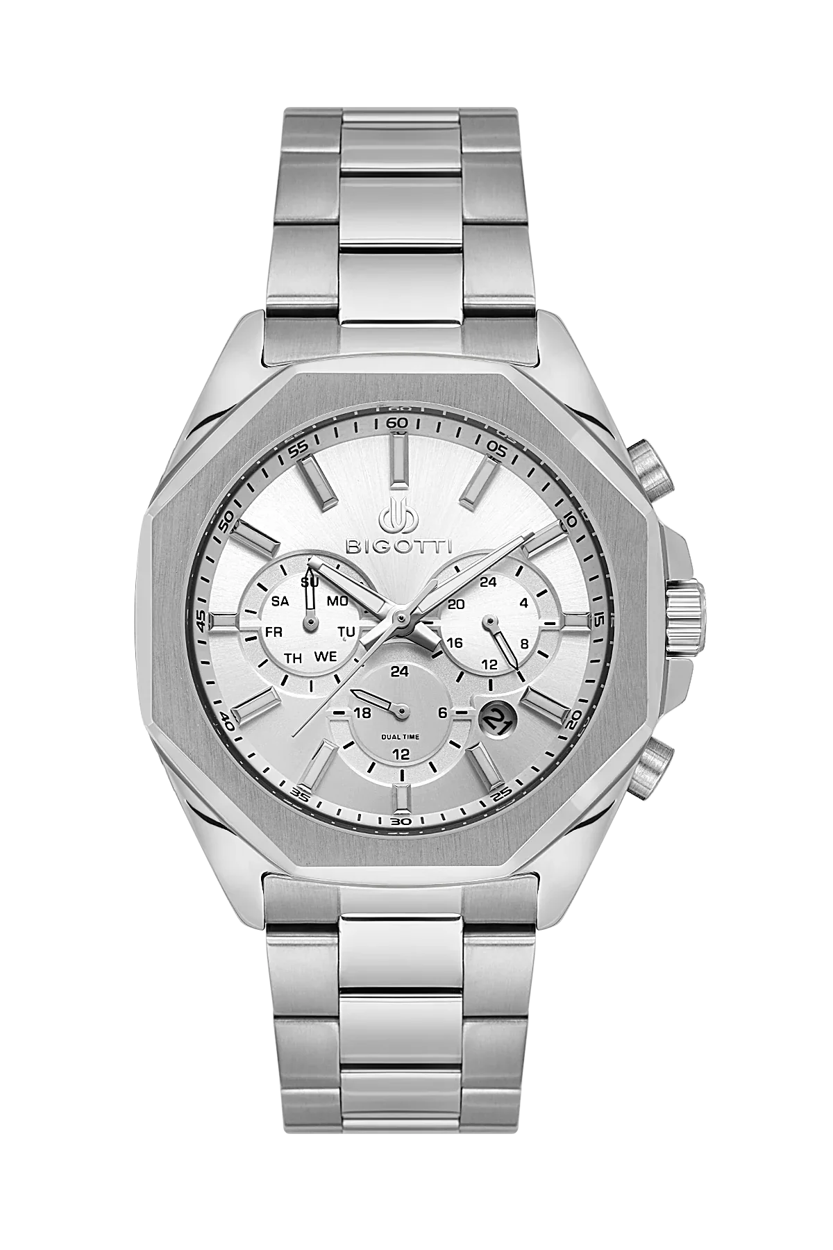 Bigotti Raffinato Silver Stainless Steel Watch for Men BG.1.10687-1 - Daniel Klein Saudi Arabia