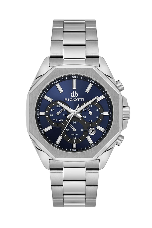 Bigotti Raffinato Silver Stainless Steel Watch for Men BG.1.10687-3 - Daniel Klein Saudi Arabia