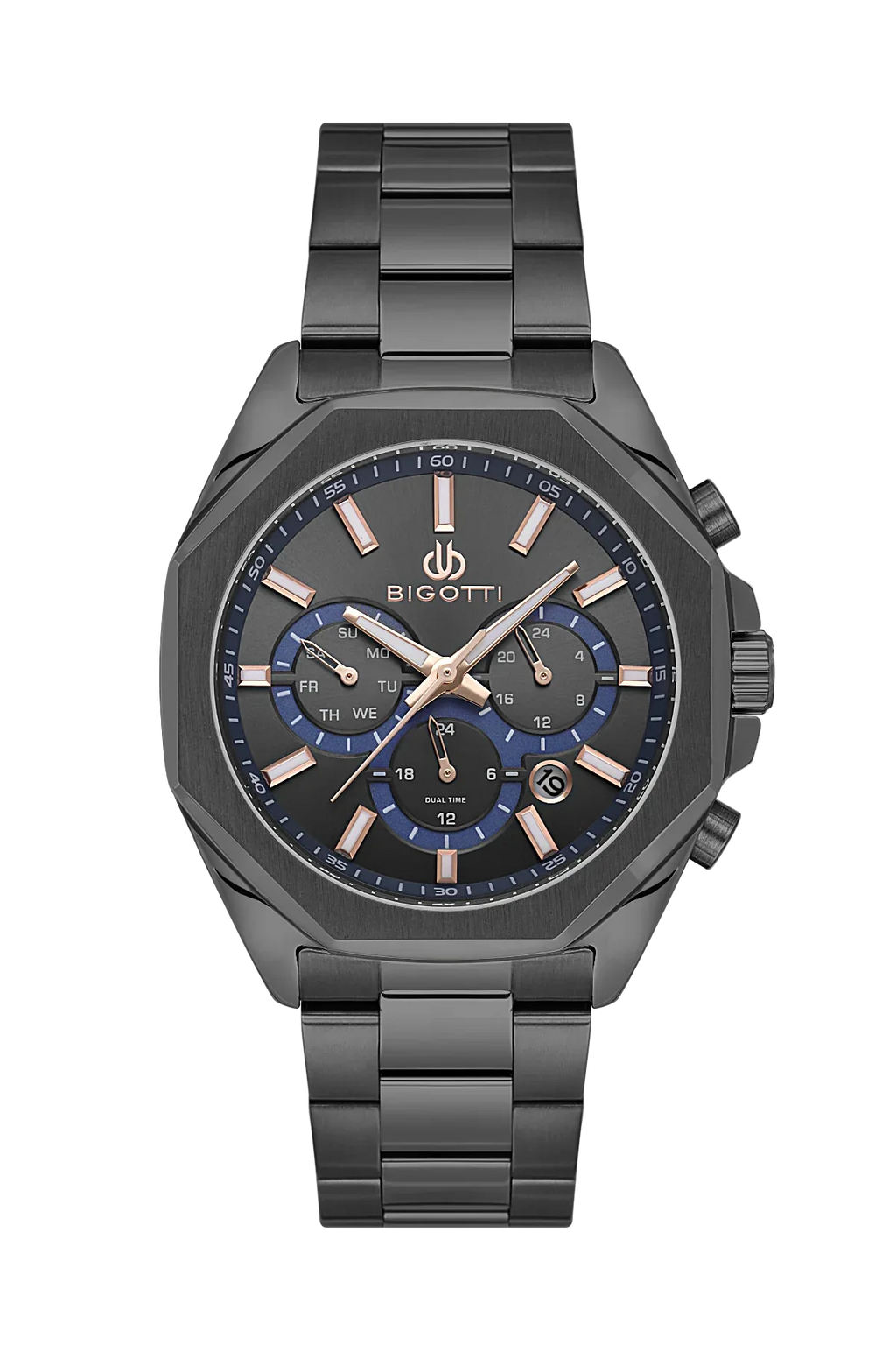 Bigotti Raffinato Black Stainless Steel Watch for Men BG.1.10687-6 - Daniel Klein Saudi Arabia