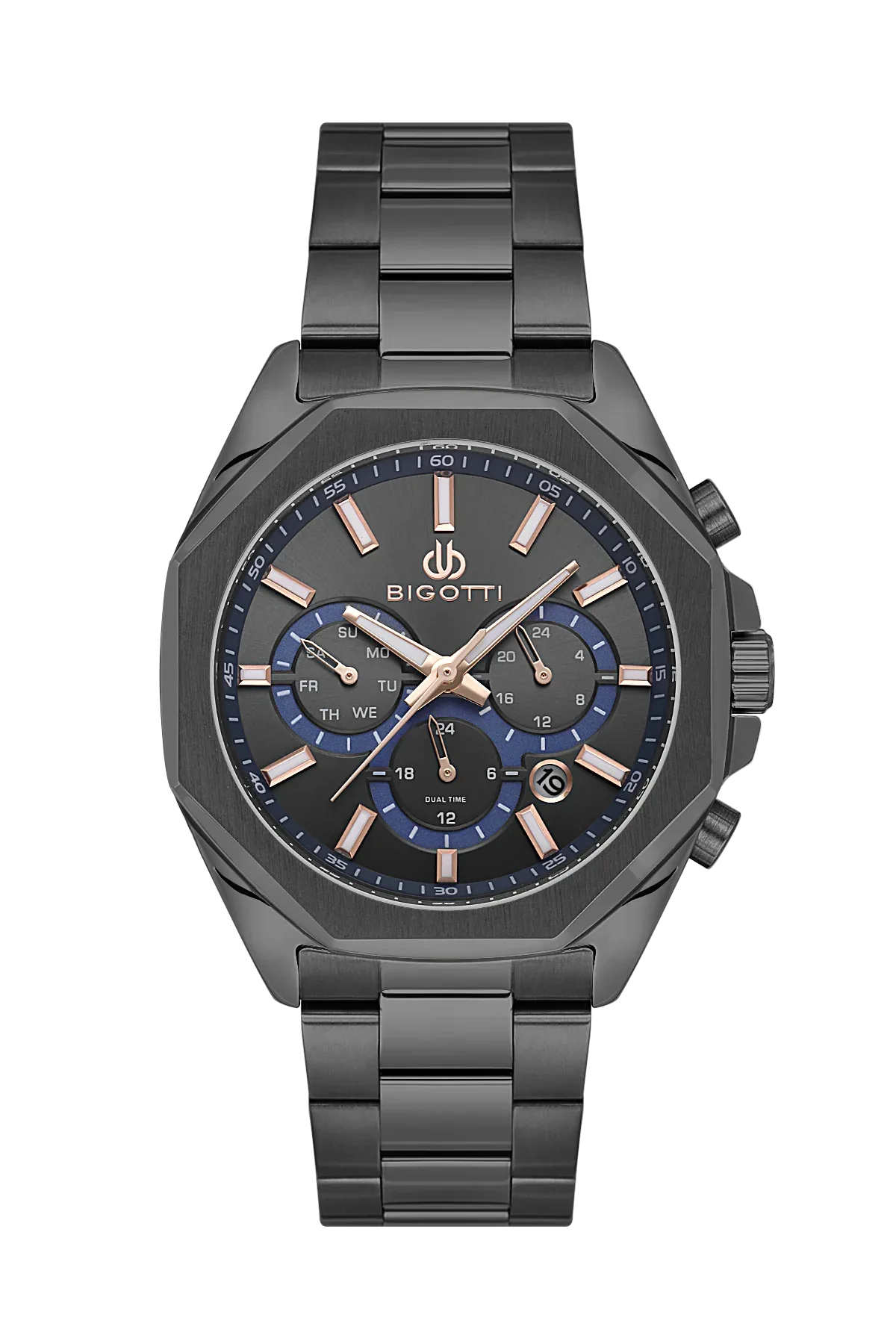 Bigotti Raffinato Black Stainless Steel Watch for Men BG.1.10687-6 - Daniel Klein Saudi Arabia