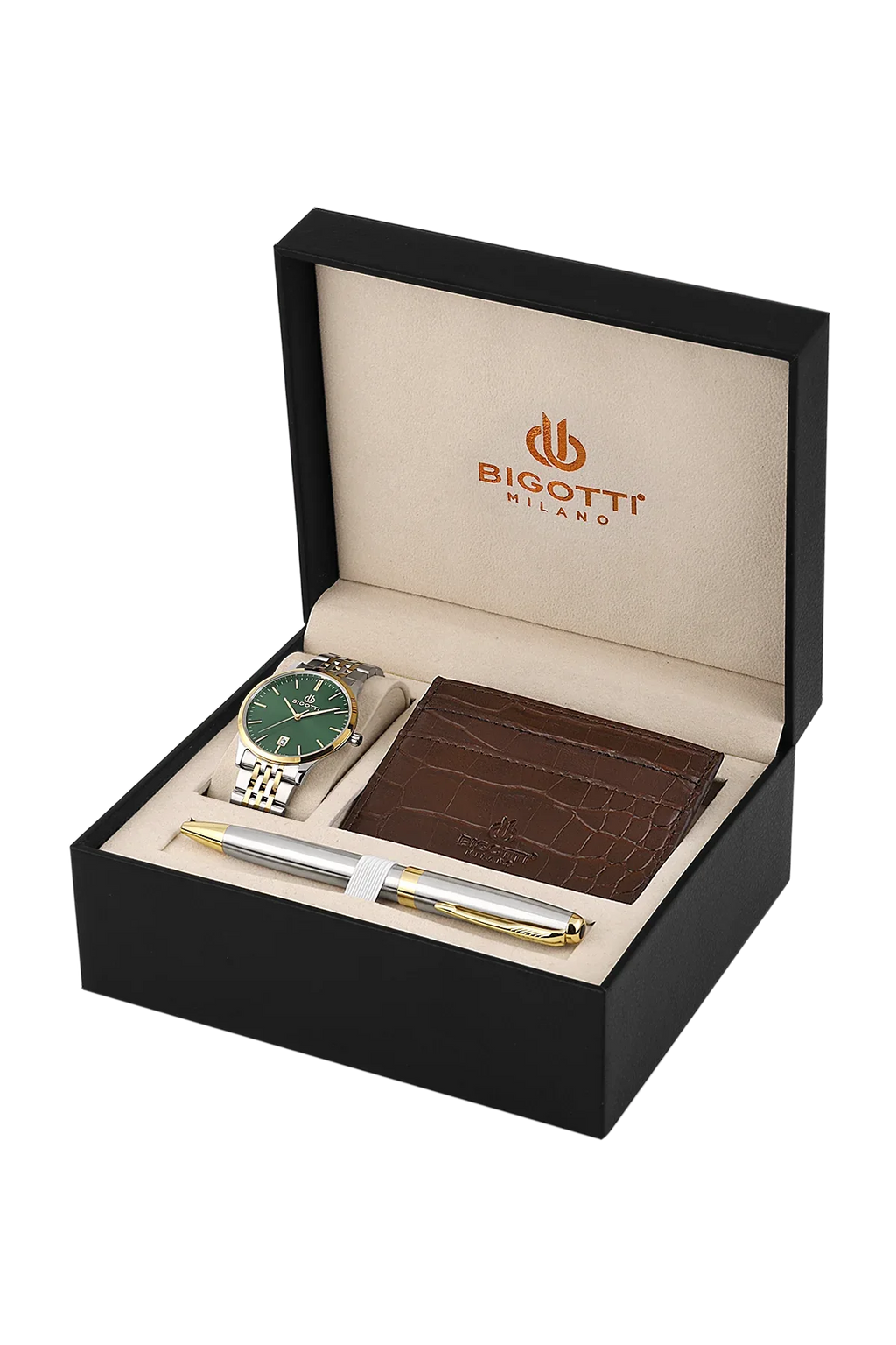 Bigotti Quotidiano Silver and Gold Stainless Steel Watch Gift Set for Men BG.1.10695-4 - Daniel Klein Saudi Arabia