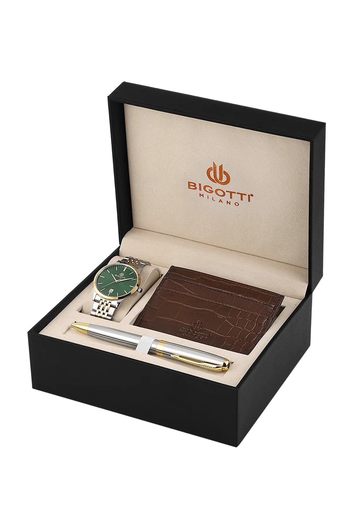Bigotti Quotidiano Silver and Gold Stainless Steel Watch Gift Set for Men BG.1.10695-4 - Daniel Klein Saudi Arabia