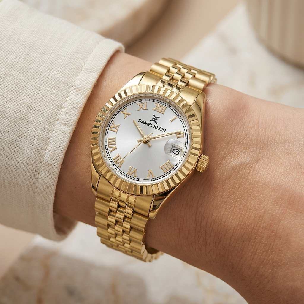 Daniel Klein Premium Gold Stainless Steel Watch for Women DK.1.14097-2