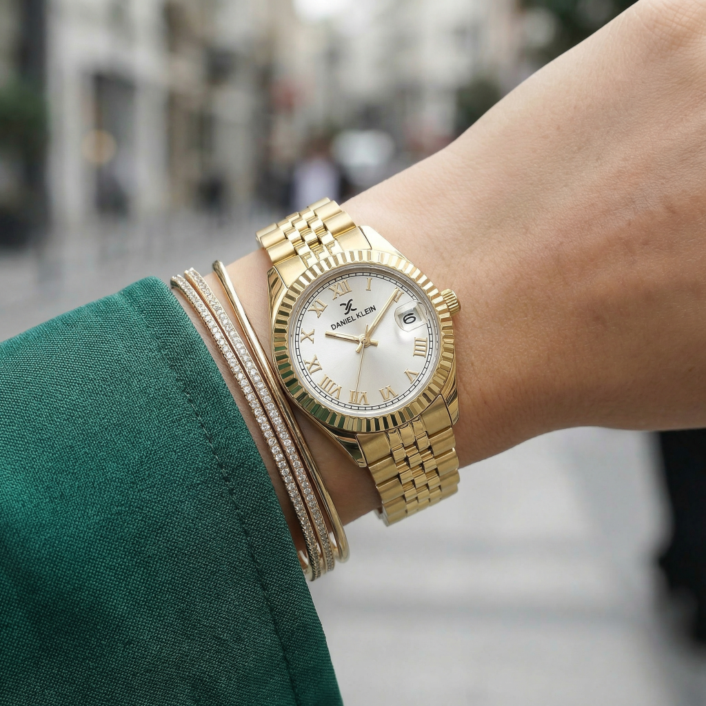 Daniel Klein Premium Gold Stainless Steel Watch for Women DK.1.14097-2