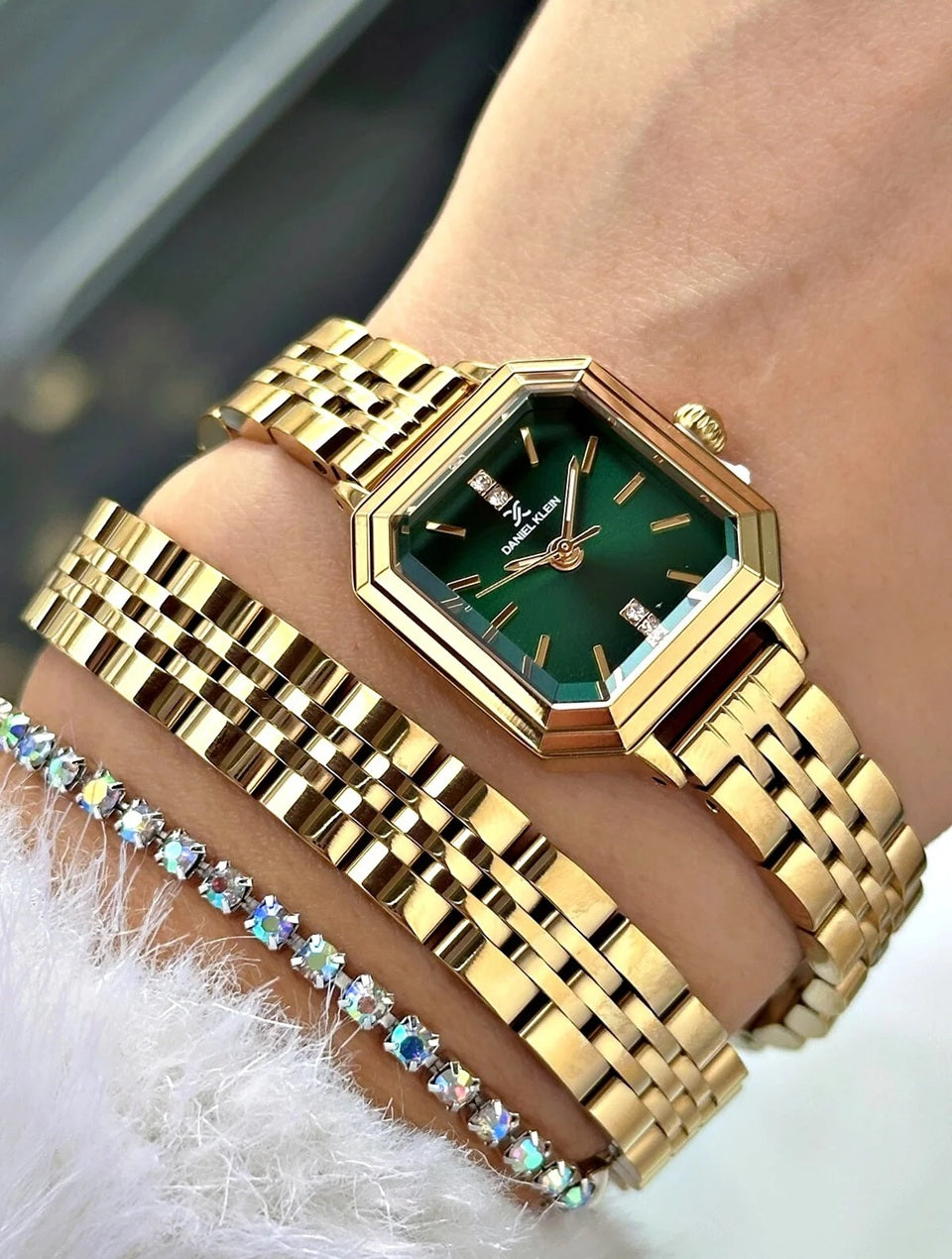 Daniel Klein Premium Gold Stainless Steel Watch for Women DK.1.14098-3