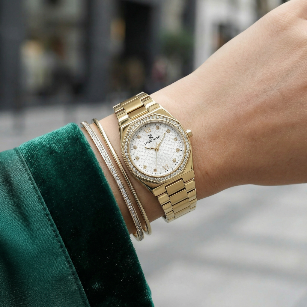 Daniel Klein Premium Gold Stainless Steel Watch for Women DK.1.14099-3