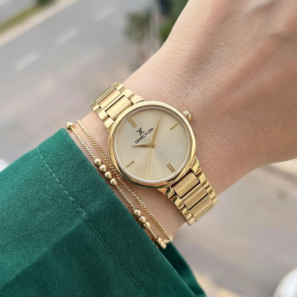 Daniel Klein Premium Gold Stainless Steel Watch for Women DK.1.14100-4