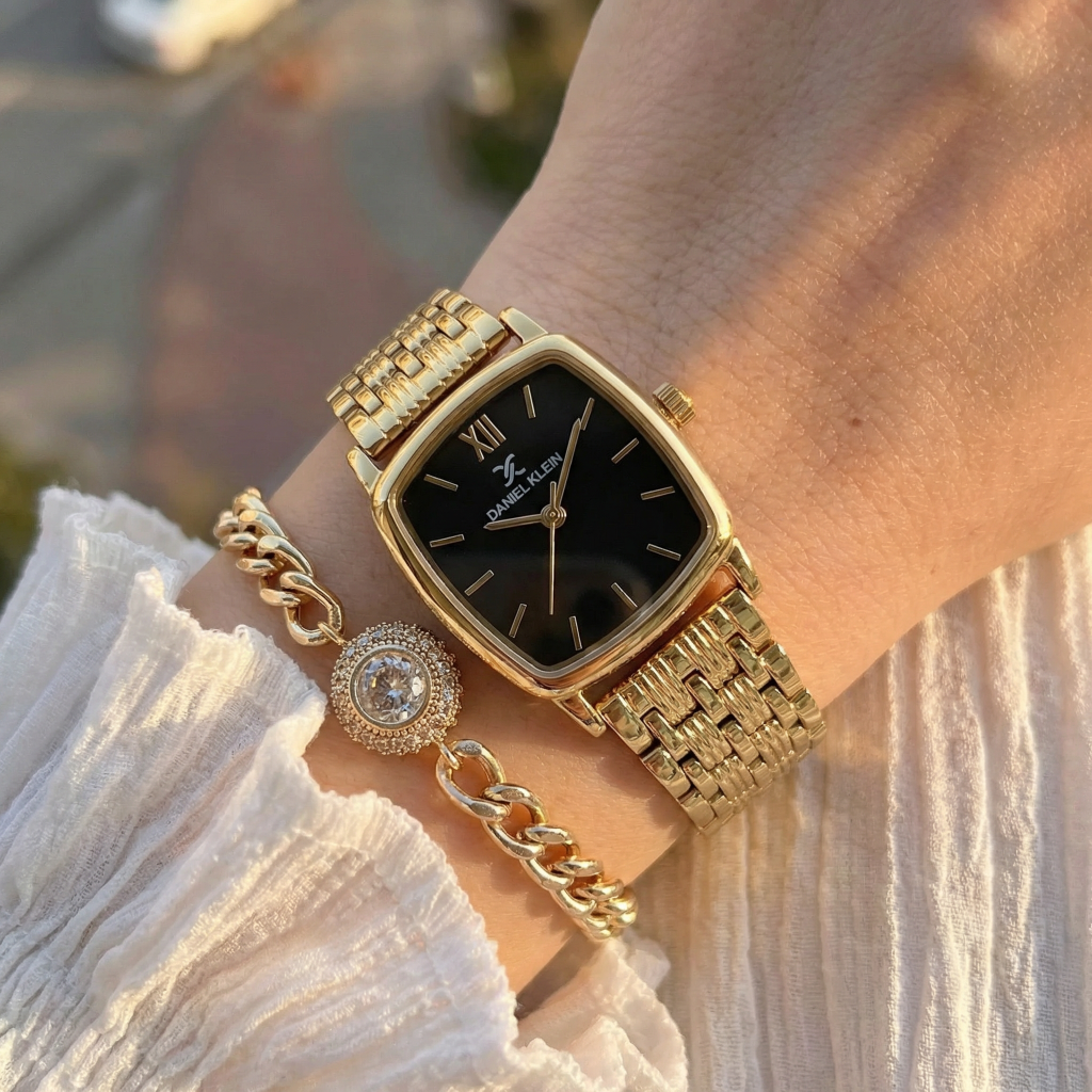 Daniel Klein Premium Gold Stainless Steel Watch for Women DK.1.14102-2
