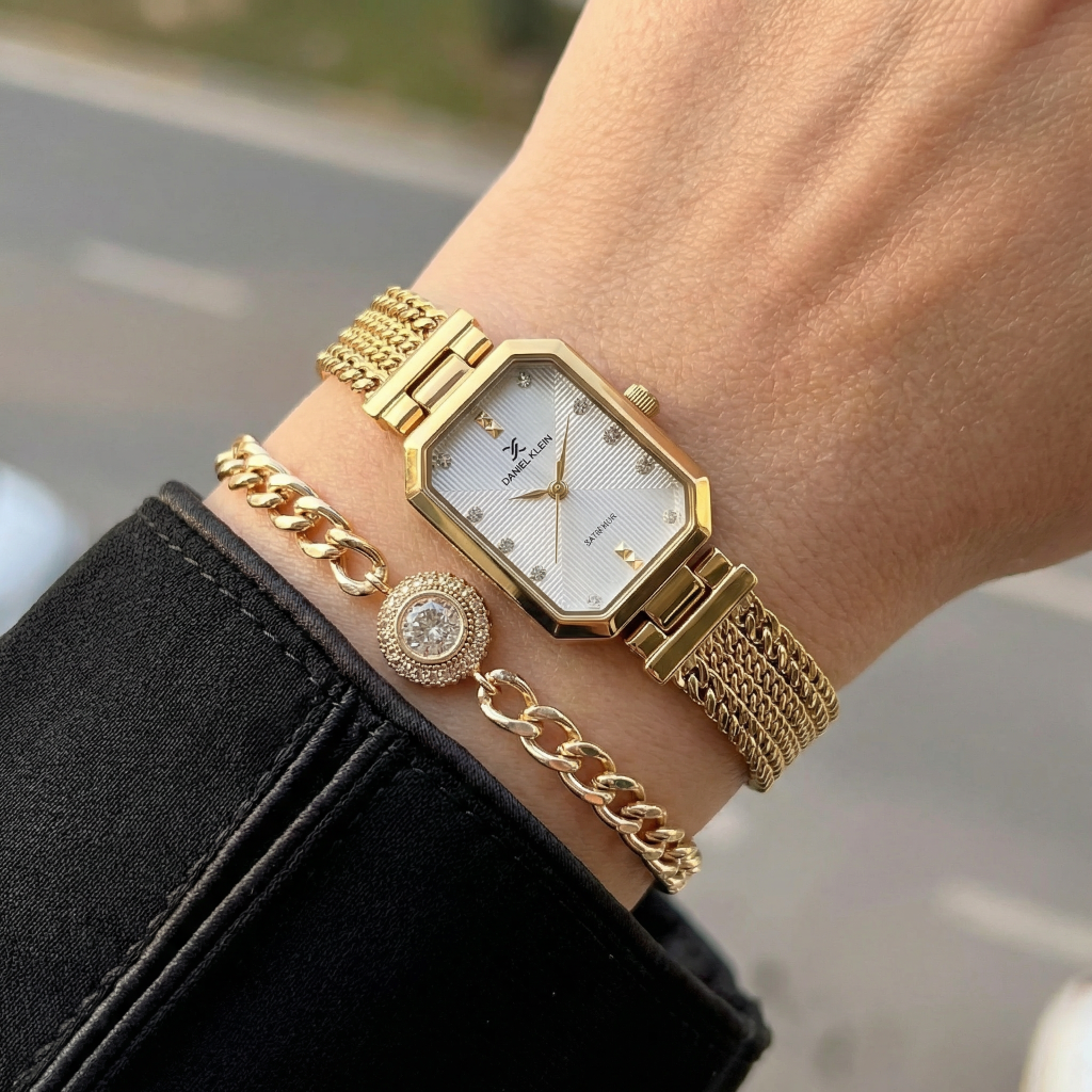 Daniel Klein Premium Gold Stainless Steel Watch for Women DK.1.14103-4
