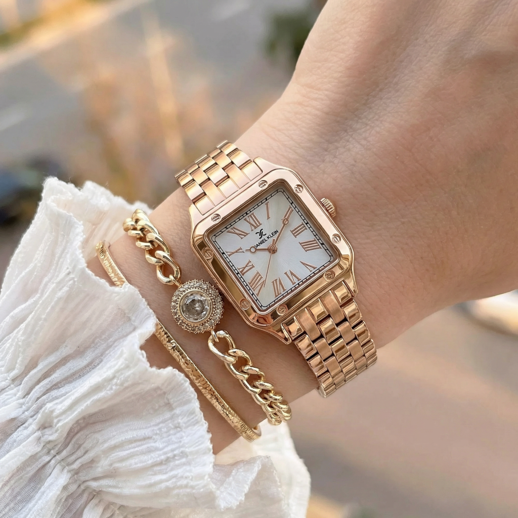 Daniel Klein Premium Rose Gold Stainless Steel Watch for Women DK.1.14104-6