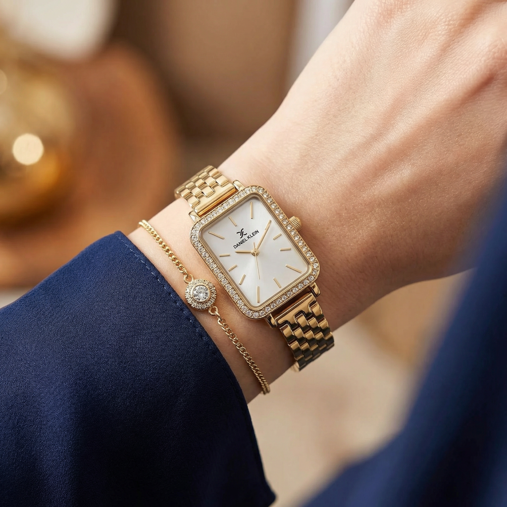 Daniel Klein Premium Gold Stainless Steel Watch for Women DK.1.14105-2