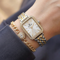 Daniel Klein Premium Silver and Gold Stainless Steel Watch for Women DK.1.14105-4