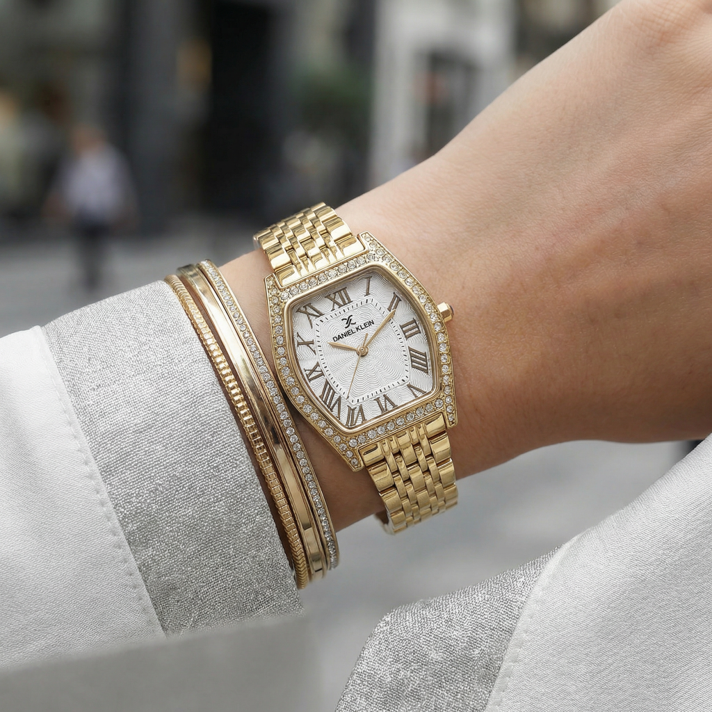Daniel Klein Premium Gold Stainless Steel Watch for Women DK.1.14106-2