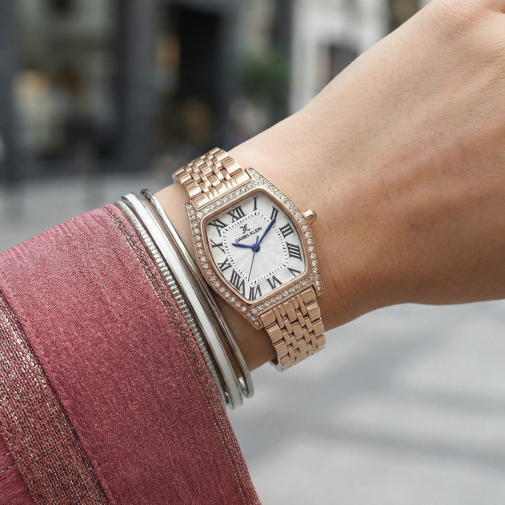 Daniel Klein Premium Rose Gold Stainless Steel Watch for Women DK.1.14106-5
