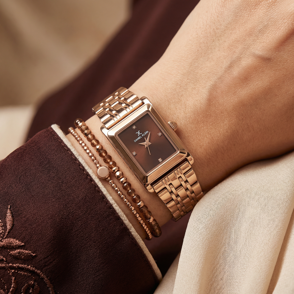 Daniel Klein Premium Rose Gold Stainless Steel Watch for Women DK.1.14108-5