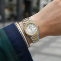 Daniel Klein Premium Silver and Gold Stainless Steel Watch for Women DK.1.14109-3