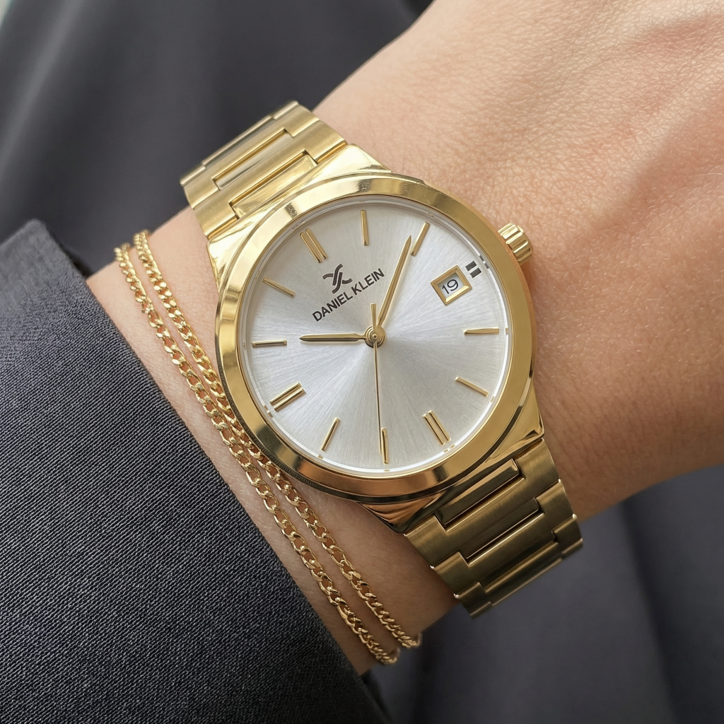 Daniel Klein Premium Gold Stainless Steel Watch for Women DK.1.14110-2