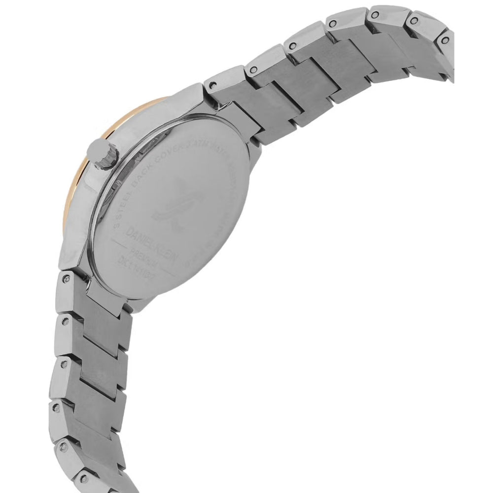 Daniel Klein Premium Silver and Rose Gold Stainless Steel Watch for Women DK.1.14110-6
