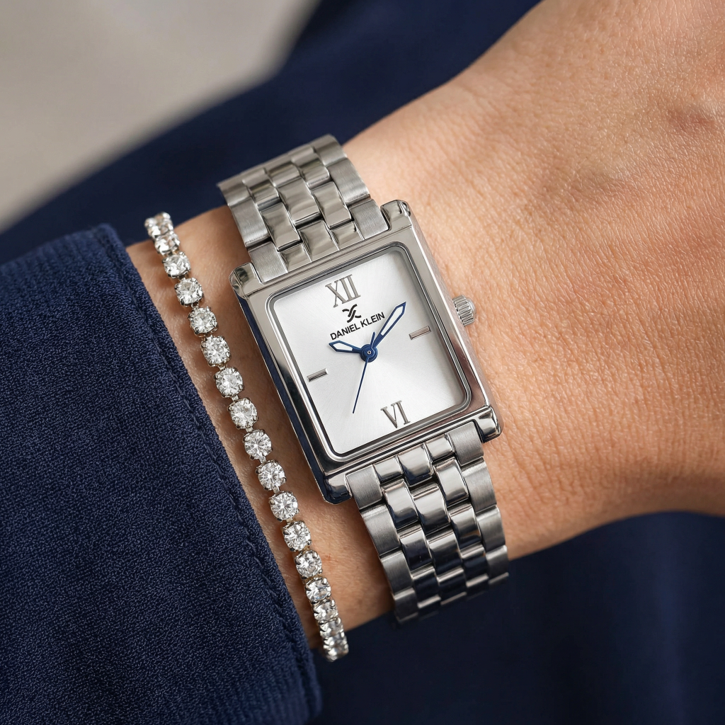 Daniel Klein Premium Silver Stainless Steel Watch for Women DK.1.14111-1
