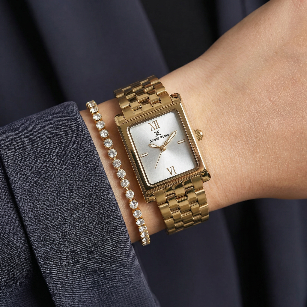 Daniel Klein Premium Gold Stainless Steel Watch for Women DK.1.14111-2